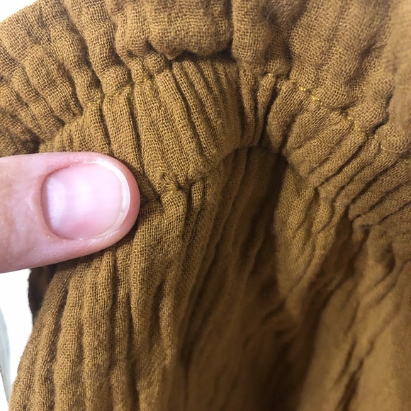 Anthropologie April Gauzy Cotton Tank in Gold - Size X Small - Picture 5 of 7